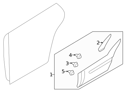 Exterior Trim - Rear Door for 2004 Subaru Baja #0