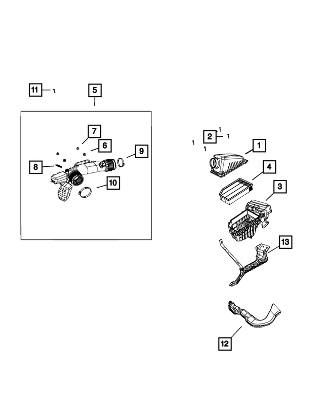 68310338AC - Fuel: Air Cleaner Hose for Mopar Image