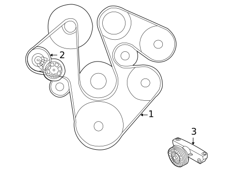 Accessory Drive Belt System Components for 2002 Land Rover Discovery #0