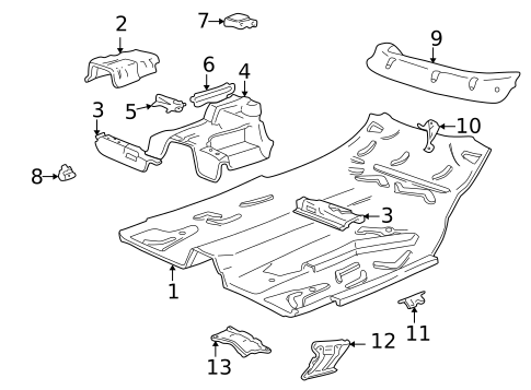 Floor & Rails for 2000 Volvo S70 #0