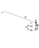 68734085AA - : Stabilizer Bar Bracket, Left for Mopar Image