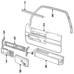 20330824 - Body: Belt Weather-strip for Cadillac: 60 Special, DeVille, Fleetwood Image