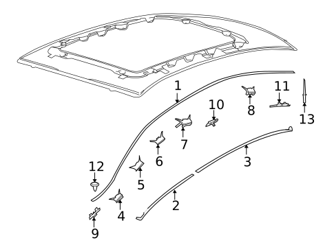 Exterior Trim - Roof for 2016 Lincoln MKS #0