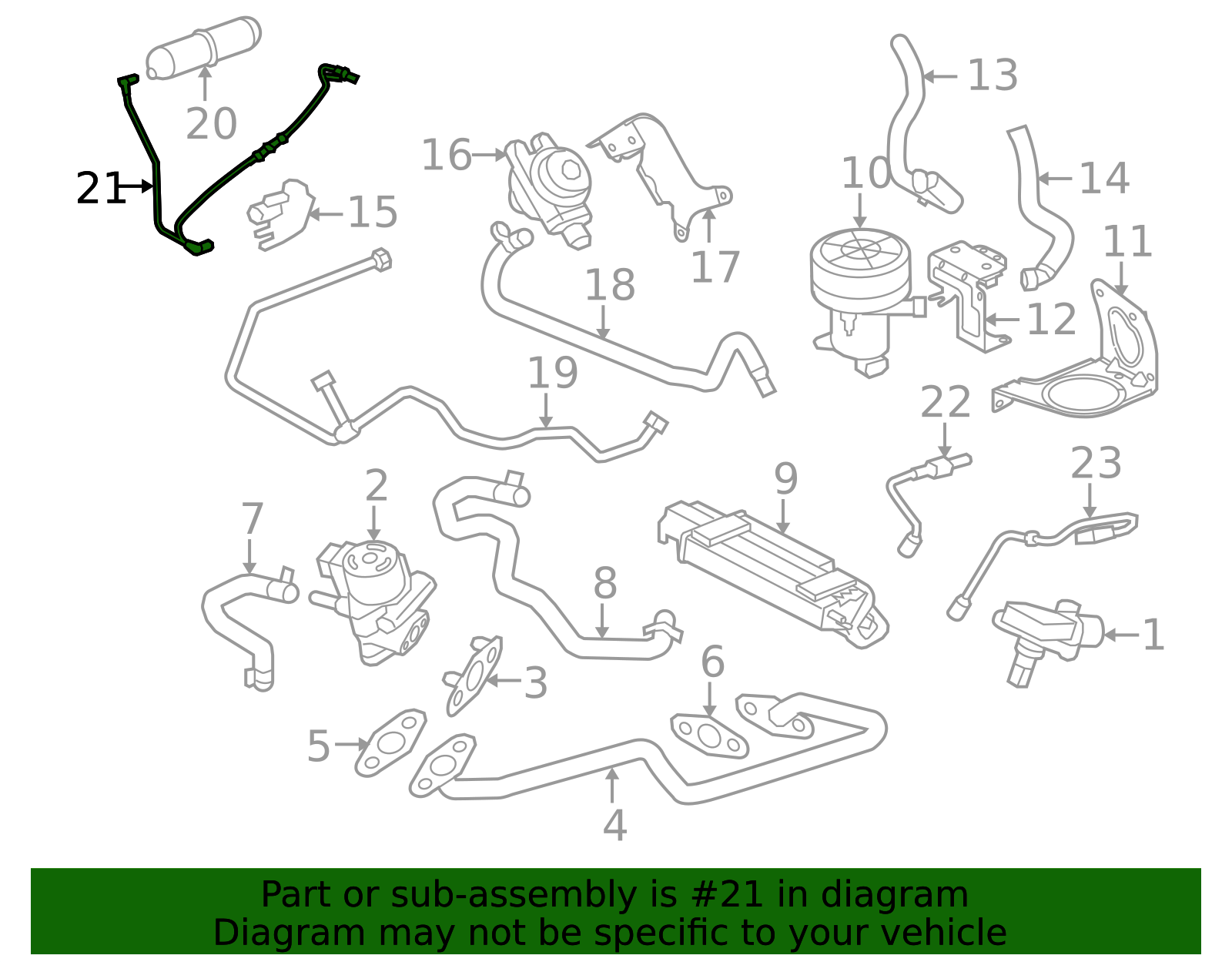 diagram、ブルゾン 2009-2010 Jaguar XF Vacuum Hose C2Z4729 | OEM Parts Online