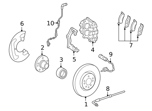 Brake Components for 2018 Mercedes-Benz GLC350e #1