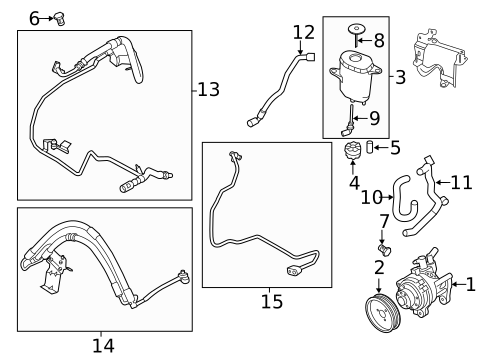 Pump & Hoses for 2010 BMW 550i GT #1