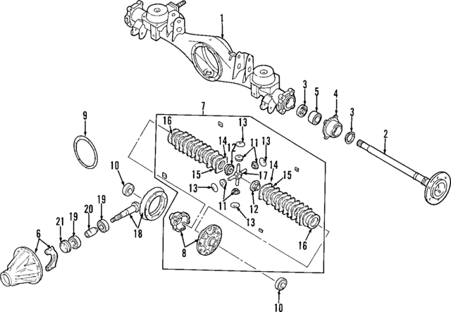 38420S9215 - Universals &amp; Rear Axle: Differential for INFINITI: QX4 Image
