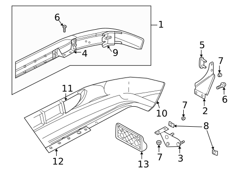 Bumper & Components - Front for 1999 Dodge Dakota #0