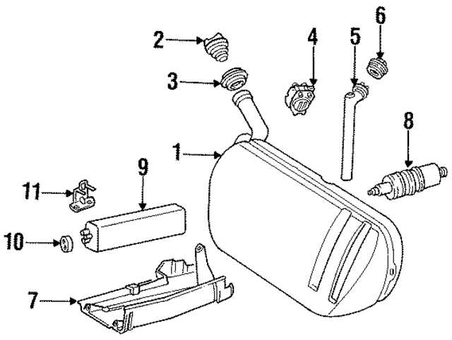 1244700404 - Fuel System: Fuel Tank for Mercedes-Benz Image