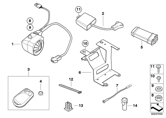 7147575163 - Audio, Navigation, Information Systems: Self-Locking Hex Nut - M6 ZNNIV si for BMW-Motorrad Image