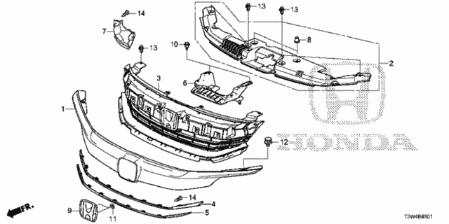 Front Grille (2) for 2017 Honda Accord #0