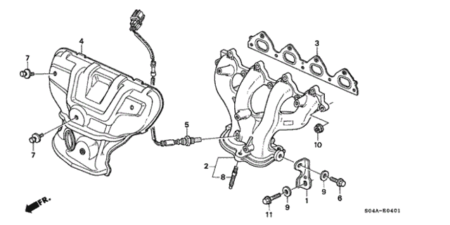 Exhaust Manifold (2) for 1998 Honda Civic #0