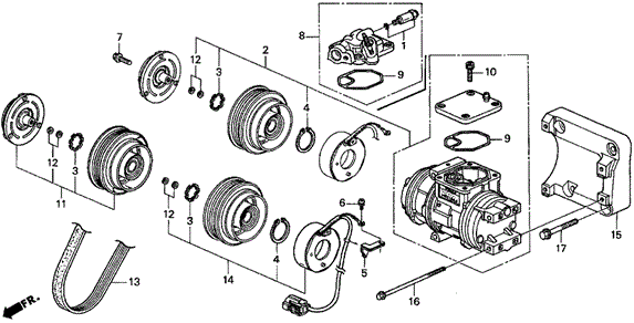 A/C Compressor (Denso) (2) for 1998 Acura CL #0