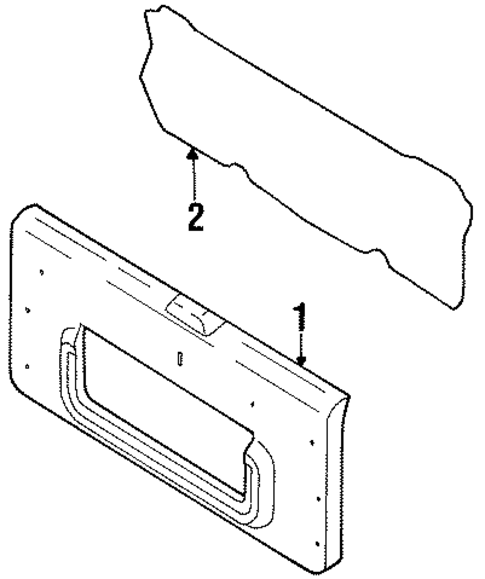 Interior Trim - Tail Gate for 1999 Honda Passport #0