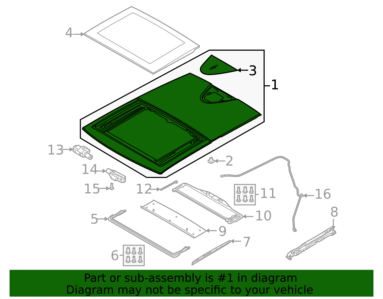 【R20862】PLACE Genuine OEM Panoramic Assembly Part# LR179442 Fits 2020-2023 Land
