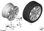 36108089391 - Wheels: Disc Wheel Light Alloy Refined Silver for BMW Image