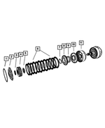 68004116AA - 62TE; 6-Speed; Automatic Transaxle: Direct Clutch, Set Of 6 Reaction Plate Package for Mopar Image