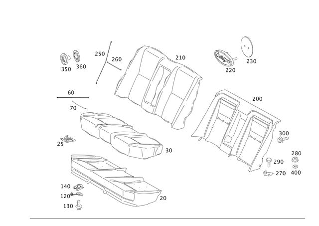2019240729 - Rear Seat Bench: Bracket for Mercedes-Benz Image image