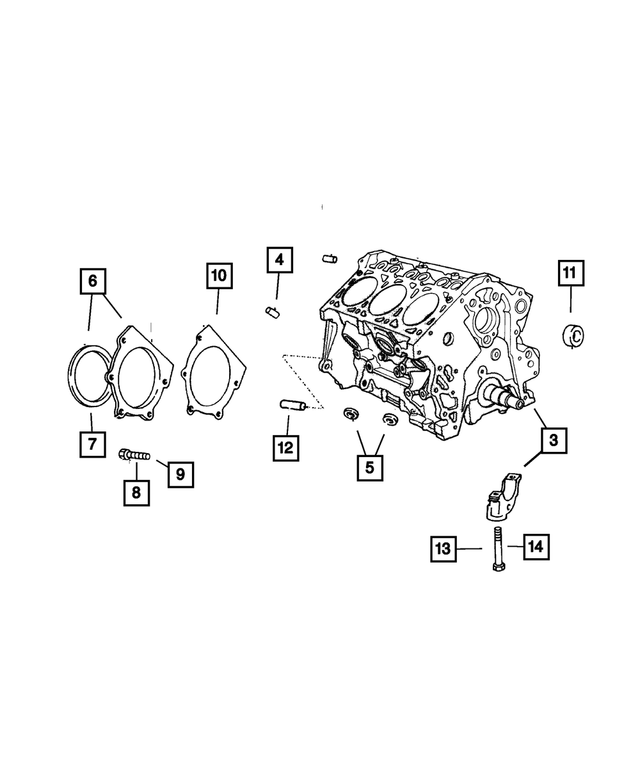 5167338AA - Engine 3.8L Six Cylinder: Short Block for Mopar Image