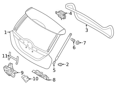 Liftgate for 2016 Volvo V60 #0
