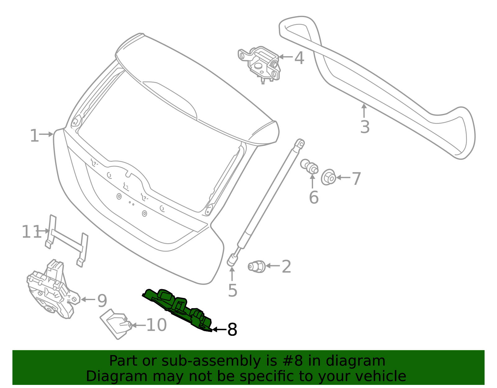31301696 - High-Quality Lift-Gate Lock Striker Plate for 2015-2018 ...