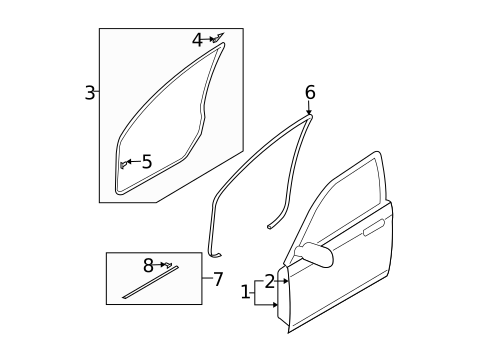 Door & Components for 2005 Mazda 6 #0