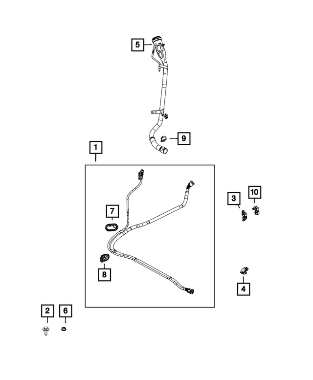 « 68482215AA – Fuel and Accelerator Pedal : Tube De Remplissage Du Réservoir De Carburant Boulon pour Mopar Image »