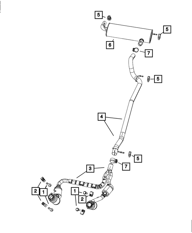 52059930AH - Exhaust: Exhaust Pipe And Converter for Mopar Image