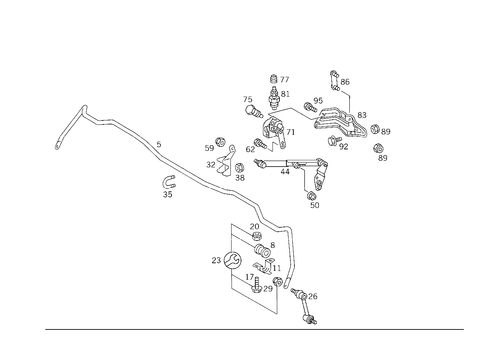 Rear Torsion Bar & Height Control Valve Used Self-Levellingdevice for 1984 Mercedes-Benz 500 SEC #0
