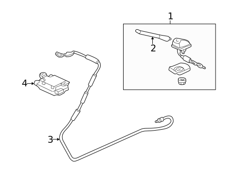 Antenna & Radio for 2001 Acura MDX #0
