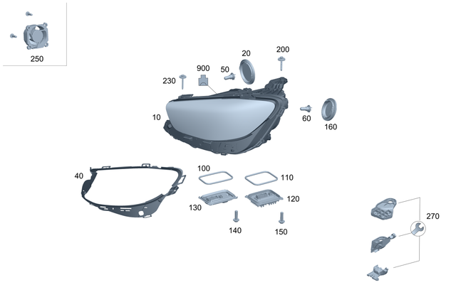 2139062706 - Electrical System: Lamp Unit for Mercedes-Benz: E300, E350, E400, E43 AMG, E450, E53 AMG, E63 AMG S Image image