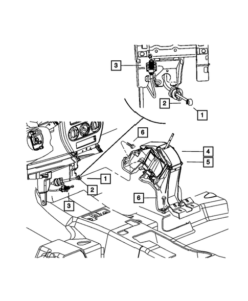 Gearshift Controls for 2007 Jeep Patriot #0