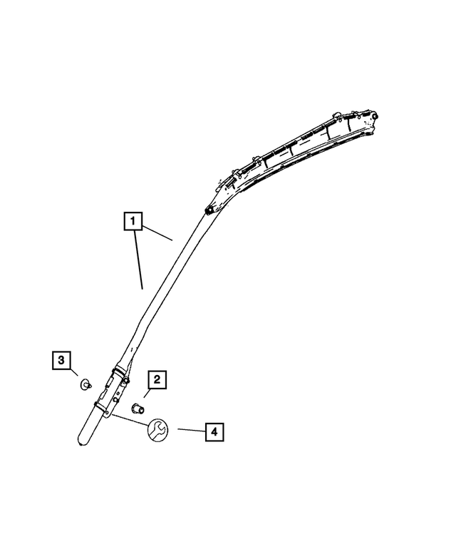 1HD69NCVAA - Interior Trim: Side Curtain Air Bag, Left for Mopar Image