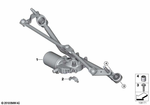 61617191885 - Vehicle Electrical System: Linkage for Wiper System with Motor for BMW: Z4 28i, Z4 30i, Z4 35i, Z4 35is Image image