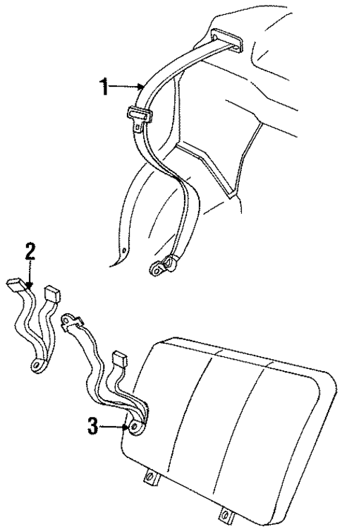 Rear Seat Belts for 1998 Dodge Neon #0