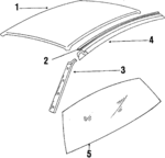 10063603 - Body: Roof Panel for Buick: Century | Oldsmobile: Cutlass Ciera | Pontiac: 6000 Image