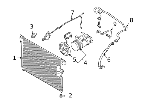 Condenser, Compressor & Lines for 2012 Suzuki Equator #0