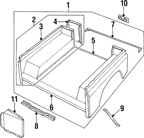 Rear Body for 1997 Land Rover Defender 90 #0
