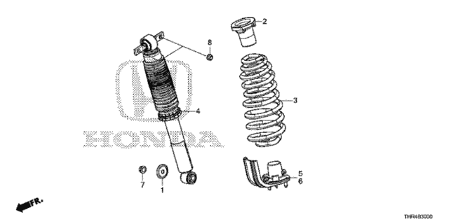 Rear Shock Absorber for 2021 Honda Odyssey #0