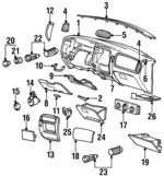 ZZM055210A00 - Body: Center Cover for Mazda: B2300, B3000, B4000 Image