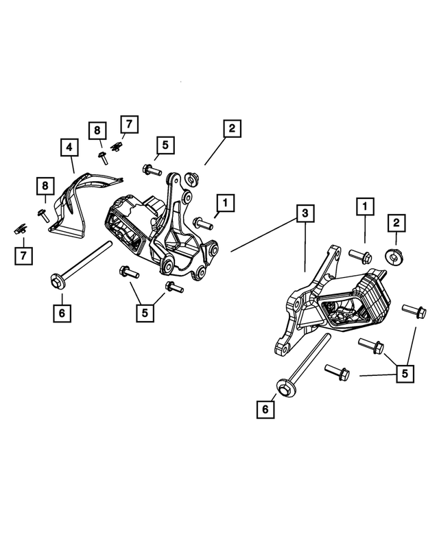 52126193AA - 3.8L Gas; Engine: Engine Mount Shield for Mopar Image image
