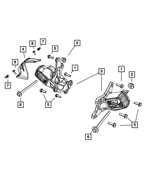 Engine Mounting for 2009 Jeep Wrangler #0
