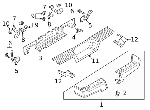 Bumper & Components - Rear for 2017 Ford F-350 Super Duty #0