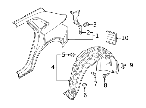 Quarter Panel & Components for 2020 Audi e-tron Sportback #0