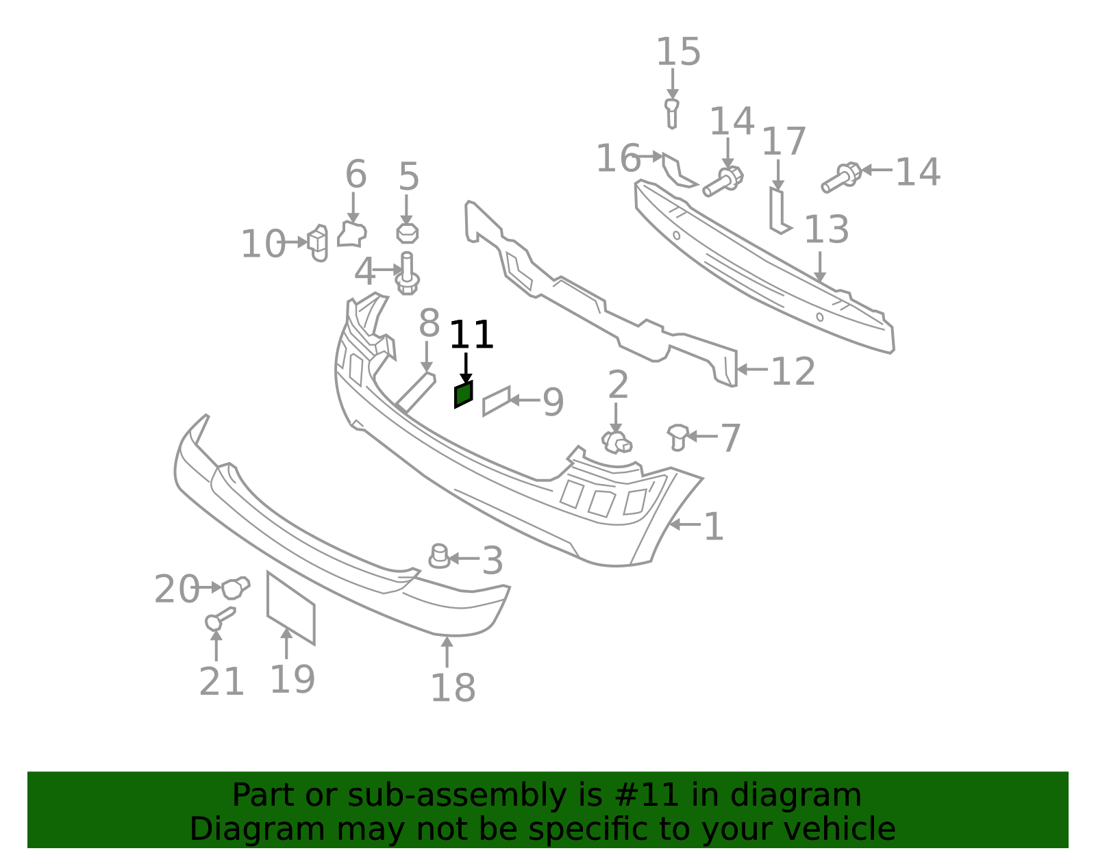2006-2011 Kia Rio5 Bumper Cover Bracket 86616-1G200 | OEM Parts Online