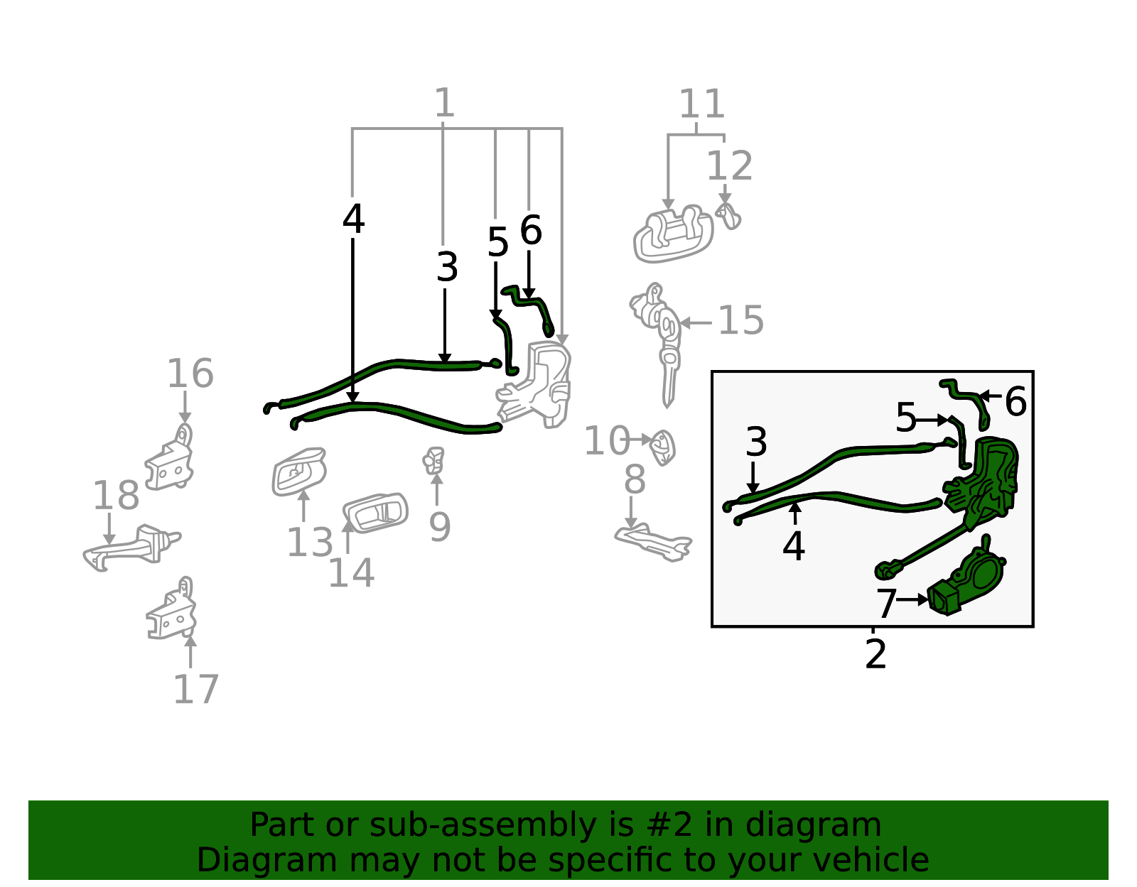 Toyota OEM Door Latch (Right, Front) 69030-0C010 | Toyota OEM
