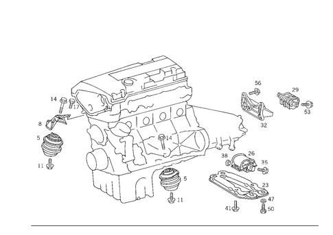 Engine Suspension for 2000 Mercedes-Benz CLK430 #0