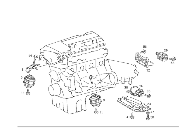 2029902201 - Engine Suspension: Hexagonal Head Screw for Mercedes-Benz Image image