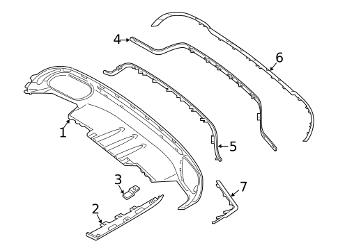 Exterior Trim - Rear Bumper for 2018 Mercedes-Benz E63 AMG S #0
