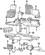 4720546 - HVAC: Upper Housing for Jeep: Grand Cherokee, Grand Wagoneer Image